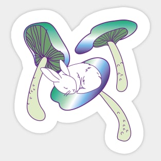 Gay bunny mushroom Sticker